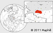 Blank Location Map of Oryol Oblast, highlighted parent region