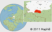 Savanna Style Location Map of Oryol Oblast, highlighted parent region