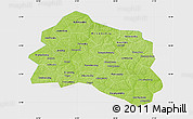 Physical Map of Oryol Oblast, single color outside
