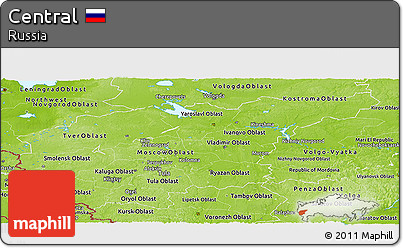 Physical Panoramic Map of Central