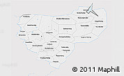 Silver Style 3D Map of Smolensk Oblast, single color outside