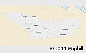 Classic Style 3D Map of Novoduginskiy, single color outside