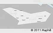 Gray 3D Map of Novoduginskiy, single color outside