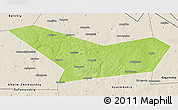 Physical 3D Map of Novoduginskiy, shaded relief outside