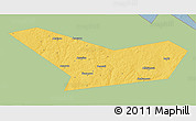 Savanna Style 3D Map of Novoduginskiy, single color outside