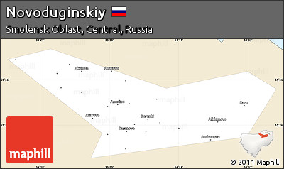 Classic Style Simple Map of Novoduginskiy, single color outside
