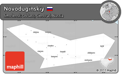 Gray Simple Map of Novoduginskiy, single color outside