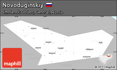 Gray Simple Map of Novoduginskiy, single color outside