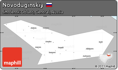 Gray Simple Map of Novoduginskiy, single color outside