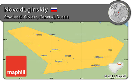 Savanna Style Simple Map of Novoduginskiy, single color outside