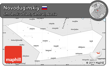 Silver Style Simple Map of Novoduginskiy