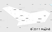 Silver Style Simple Map of Novoduginskiy, single color outside