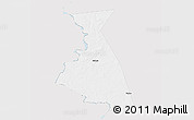 Silver Style 3D Map of Rudnyanskiy, single color outside