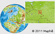 Physical Location Map of Rudnyanskiy