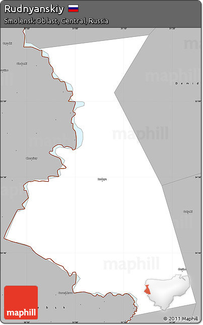 Gray Simple Map of Rudnyanskiy