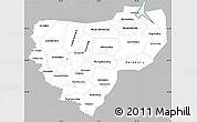 Gray Simple Map of Smolensk Oblast, single color outside