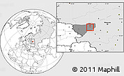 Blank Location Map of Vyazma, highlighted country, highlighted parent region