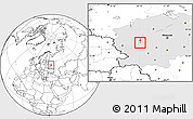 Blank Location Map of Vyazma, highlighted grandparent region