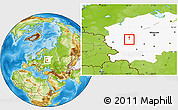 Physical Location Map of Vyazma, highlighted grandparent region
