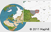 Satellite Location Map of Vyazma, highlighted country, highlighted parent region