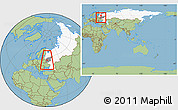 Savanna Style Location Map of Vyazma, highlighted country, highlighted grandparent region, within the entire country