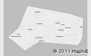 Gray 3D Map of Yelninskiy, single color outside