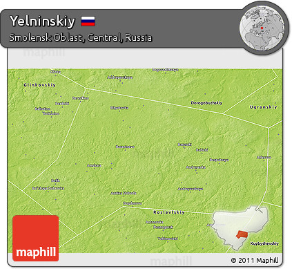 Physical 3D Map of Yelninskiy