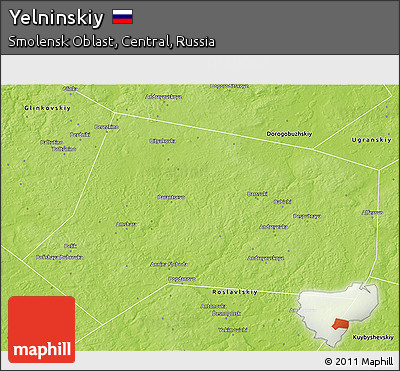 Physical 3D Map of Yelninskiy