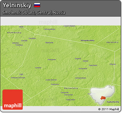 Physical 3D Map of Yelninskiy