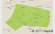 Physical 3D Map of Yelninskiy, shaded relief outside