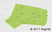 Physical 3D Map of Yelninskiy, single color outside