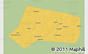 Savanna Style 3D Map of Yelninskiy, single color outside
