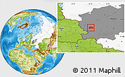 Physical Location Map of Yelninskiy, highlighted country, highlighted grandparent region