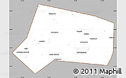 Gray Simple Map of Yelninskiy, cropped outside