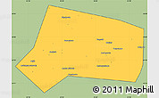 Savanna Style Simple Map of Yelninskiy, cropped outside