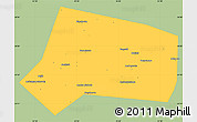Savanna Style Simple Map of Yelninskiy, single color outside