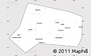 Silver Style Simple Map of Yelninskiy, cropped outside