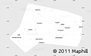 Silver Style Simple Map of Yelninskiy, single color outside