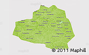 Physical 3D Map of Tula Oblast, cropped outside