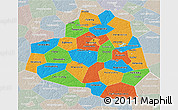 Political 3D Map of Tula Oblast, lighten, semi-desaturated