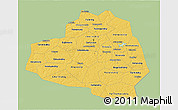 Savanna Style 3D Map of Tula Oblast, single color outside