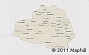 Shaded Relief 3D Map of Tula Oblast, cropped outside
