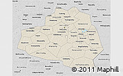 Shaded Relief 3D Map of Tula Oblast, desaturated