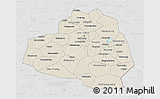 Shaded Relief 3D Map of Tula Oblast, lighten, desaturated