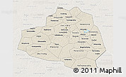 Shaded Relief 3D Map of Tula Oblast, lighten