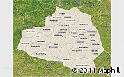 Shaded Relief 3D Map of Tula Oblast, satellite outside