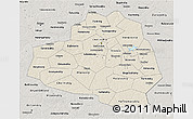 Shaded Relief 3D Map of Tula Oblast, semi-desaturated