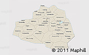Shaded Relief 3D Map of Tula Oblast, single color outside