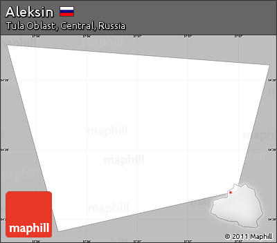 Gray Simple Map of Aleksin