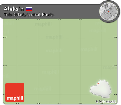 Savanna Style Simple Map of Aleksin, single color outside